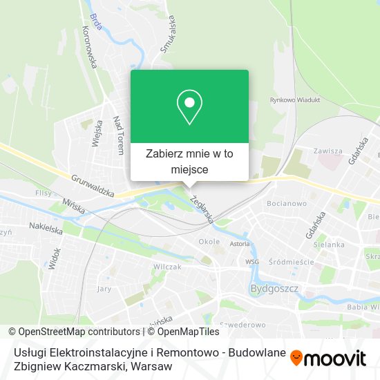 Mapa Usługi Elektroinstalacyjne i Remontowo - Budowlane Zbigniew Kaczmarski