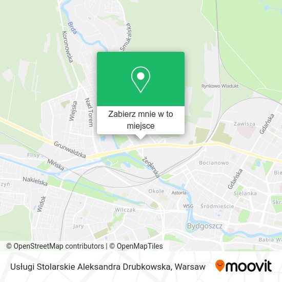 Mapa Usługi Stolarskie Aleksandra Drubkowska