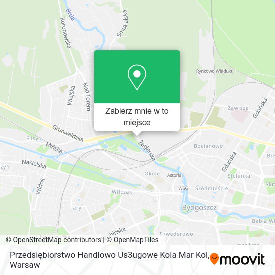 Mapa Przedsiębiorstwo Handlowo Us3ugowe Kola Mar Kol