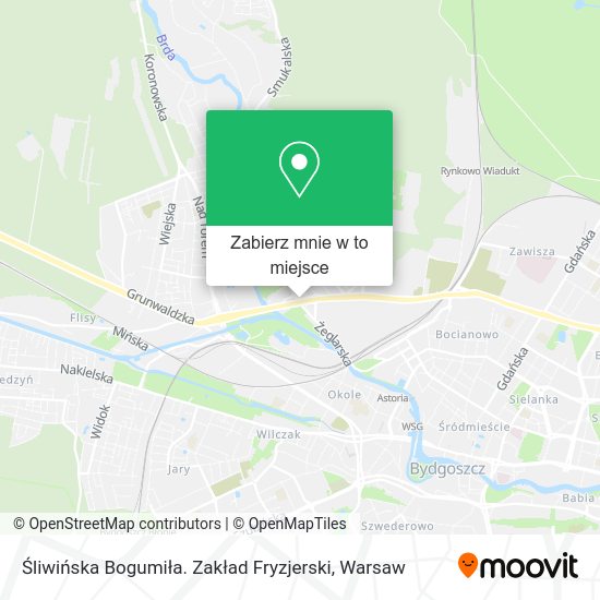 Mapa Śliwińska Bogumiła. Zakład Fryzjerski