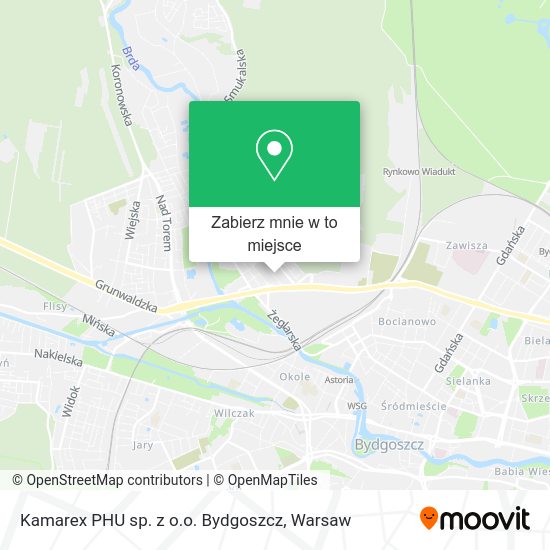 Mapa Kamarex PHU sp. z o.o. Bydgoszcz