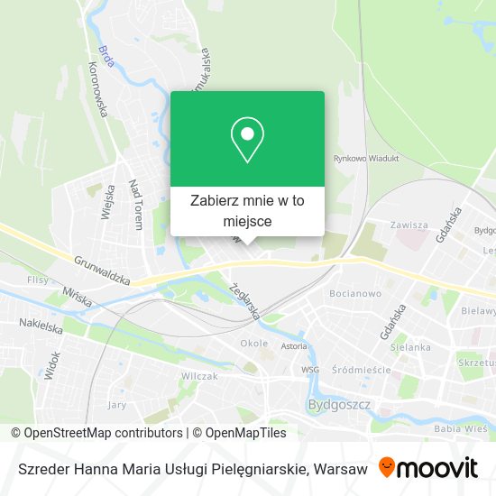 Mapa Szreder Hanna Maria Usługi Pielęgniarskie