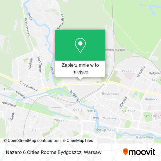 Mapa Nazaro 6 Cities Rooms Bydgoszcz