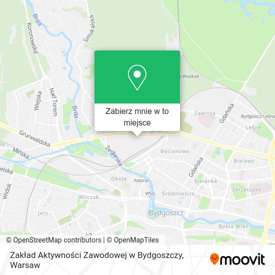 Mapa Zakład Aktywności Zawodowej w Bydgoszczy