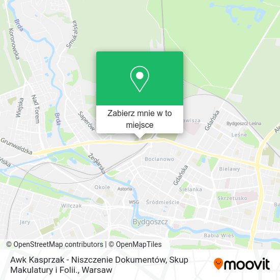 Mapa Awk Kasprzak - Niszczenie Dokumentów, Skup Makulatury i Folii.