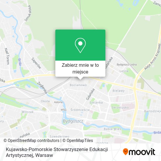 Mapa Kujawsko-Pomorskie Stowarzyszenie Edukacji Artystycznej