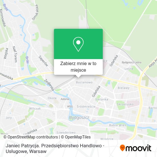 Mapa Janiec Patrycja. Przedsiębiorstwo Handlowo - Usługowe