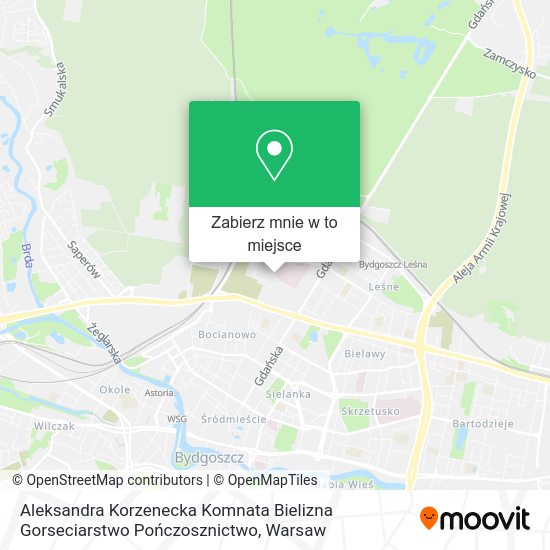 Mapa Aleksandra Korzenecka Komnata Bielizna Gorseciarstwo Pończosznictwo