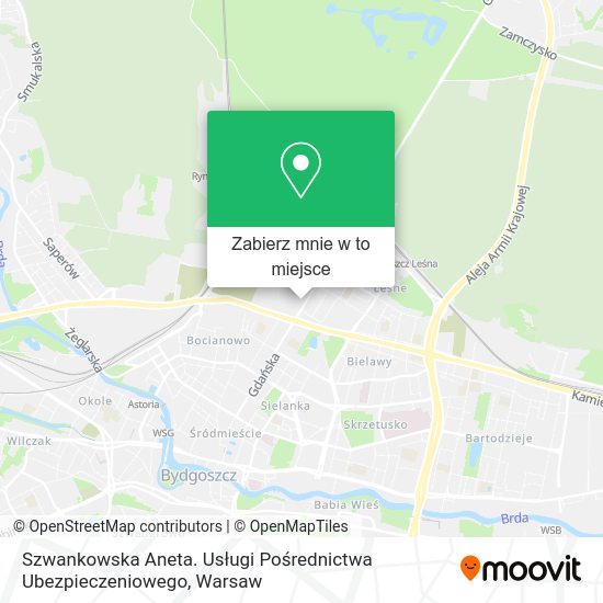 Mapa Szwankowska Aneta. Usługi Pośrednictwa Ubezpieczeniowego