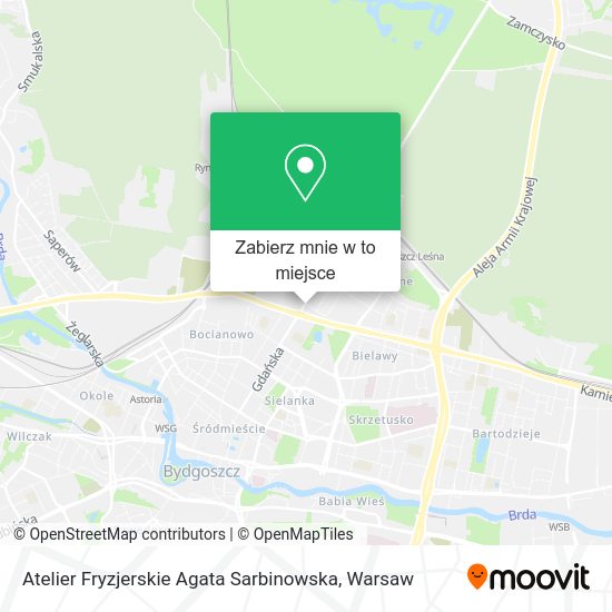 Mapa Atelier Fryzjerskie Agata Sarbinowska