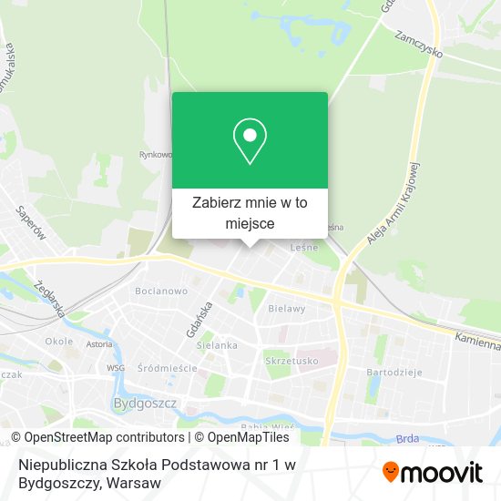 Mapa Niepubliczna Szkoła Podstawowa nr 1 w Bydgoszczy