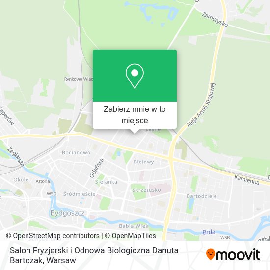 Mapa Salon Fryzjerski i Odnowa Biologiczna Danuta Bartczak