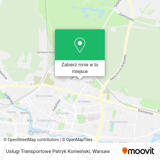 Mapa Usługi Transportowe Patryk Konwiński