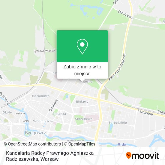 Mapa Kancelaria Radcy Prawnego Agnieszka Radziszewska