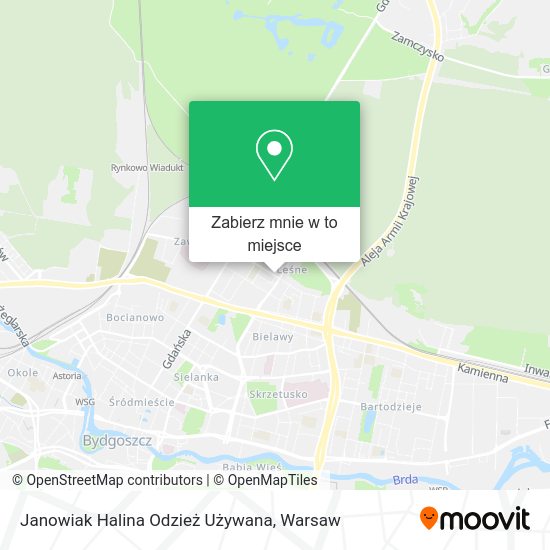 Mapa Janowiak Halina Odzież Używana