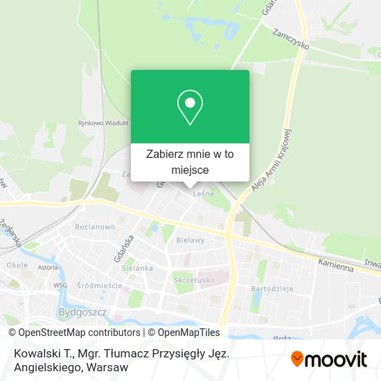 Mapa Kowalski T., Mgr. Tłumacz Przysięgły Jęz. Angielskiego