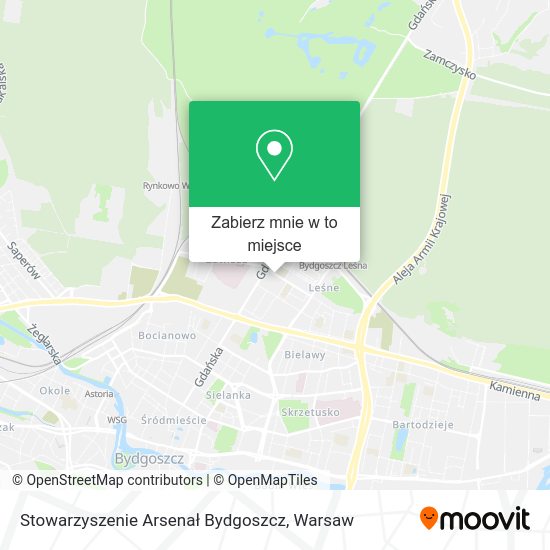 Mapa Stowarzyszenie Arsenał Bydgoszcz