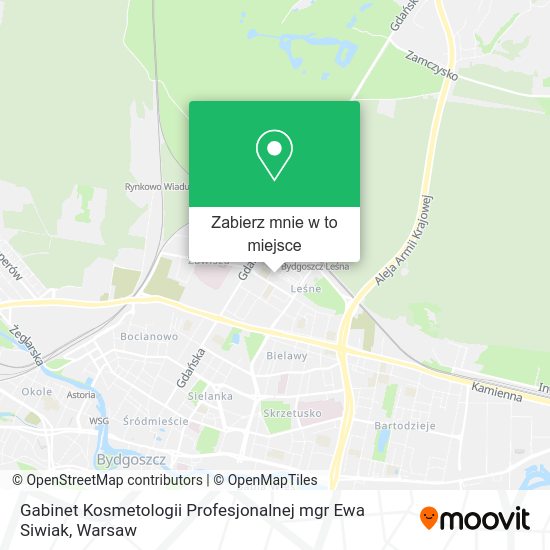 Mapa Gabinet Kosmetologii Profesjonalnej mgr Ewa Siwiak