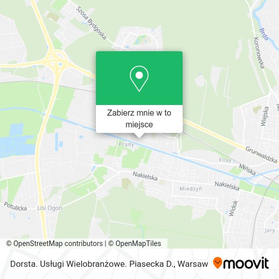 Mapa Dorsta. Usługi Wielobranżowe. Piasecka D.