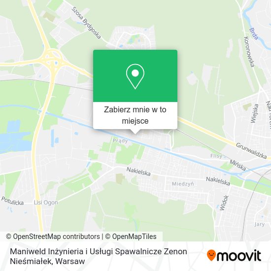 Mapa Maniweld Inżynieria i Usługi Spawalnicze Zenon Nieśmiałek