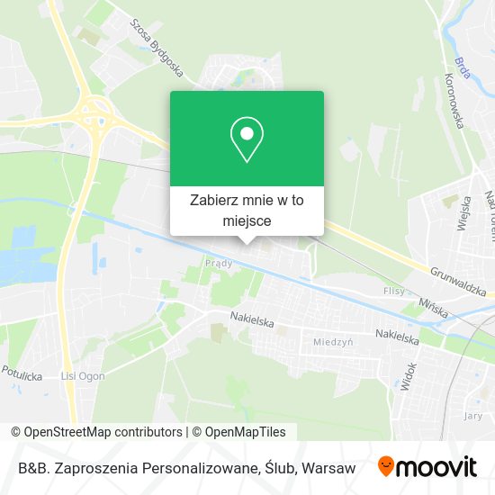 Mapa B&B. Zaproszenia Personalizowane, Ślub