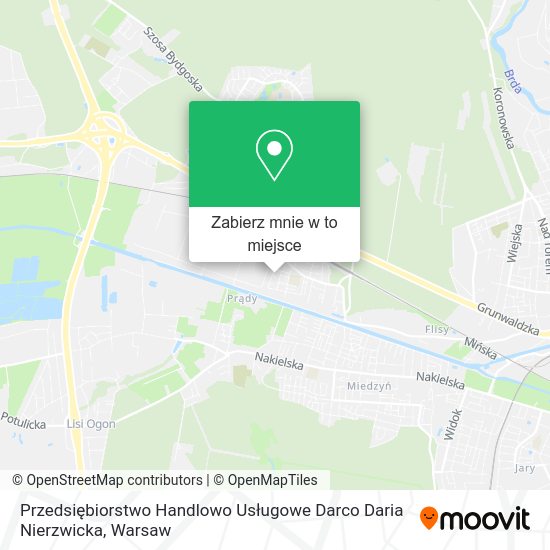 Mapa Przedsiębiorstwo Handlowo Usługowe Darco Daria Nierzwicka