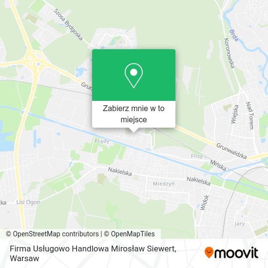 Mapa Firma Usługowo Handlowa Mirosław Siewert