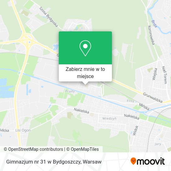 Mapa Gimnazjum nr 31 w Bydgoszczy