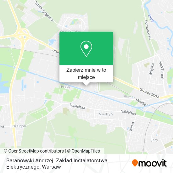 Mapa Baranowski Andrzej. Zakład Instalatorstwa Elektrycznego