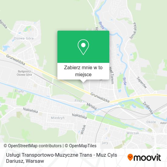 Mapa Usługi Transportowo-Muzyczne Trans - Muz Cyls Dariusz