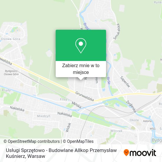 Mapa Usługi Sprzętowo - Budowlane Allkop Przemysław Kuśnierz