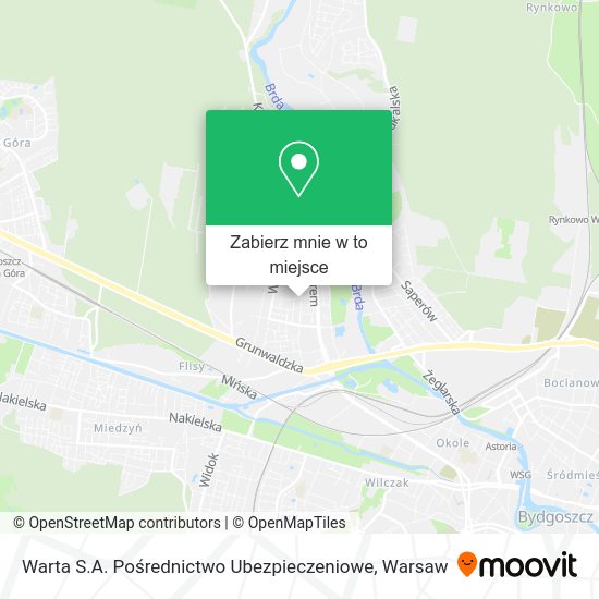 Mapa Warta S.A. Pośrednictwo Ubezpieczeniowe