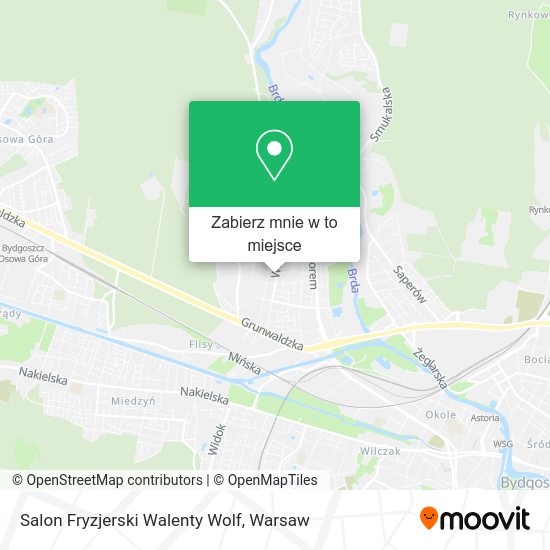 Mapa Salon Fryzjerski Walenty Wolf