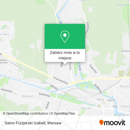 Mapa Salon Fryzjerski Izabell