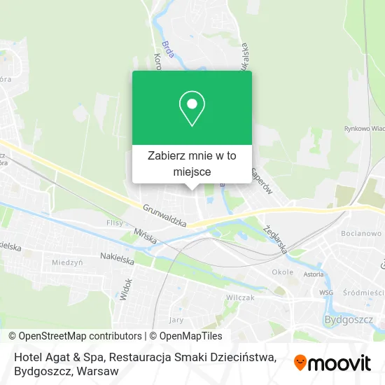 Mapa Hotel Agat & Spa, Restauracja Smaki Dzieciństwa, Bydgoszcz
