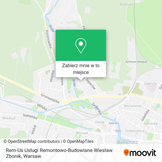 Mapa Rem-Us Usługi Remontowo-Budowlane Wiesław Zbonik