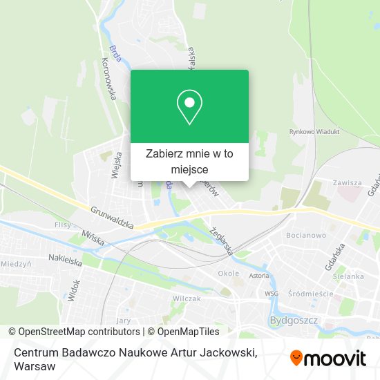 Mapa Centrum Badawczo Naukowe Artur Jackowski