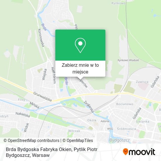 Mapa Brda Bydgoska Fabryka Okien, Pytlik Piotr Bydgoszcz