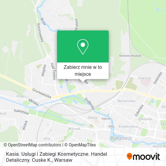 Mapa Kasia. Usługi i Zabiegi Kosmetyczne. Handel Detaliczny. Cuske K.