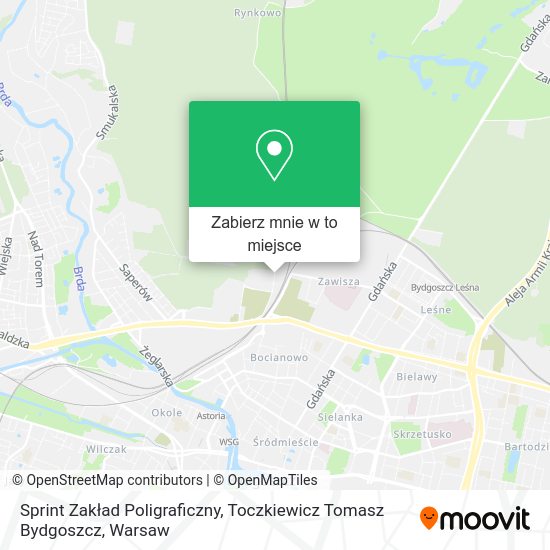 Mapa Sprint Zakład Poligraficzny, Toczkiewicz Tomasz Bydgoszcz