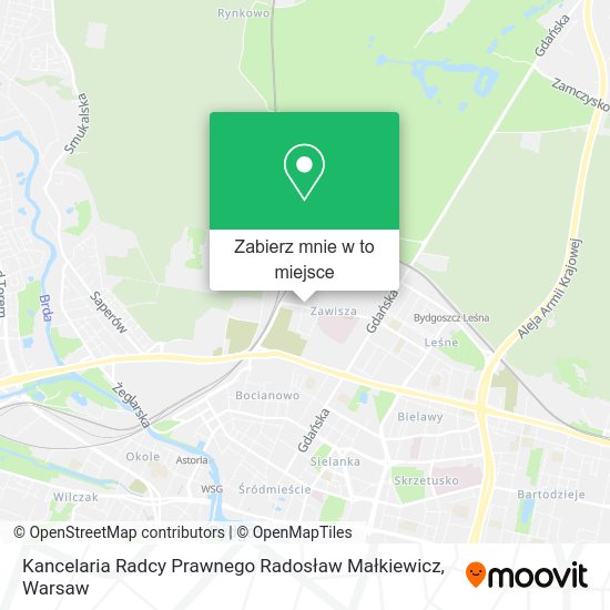 Mapa Kancelaria Radcy Prawnego Radosław Małkiewicz