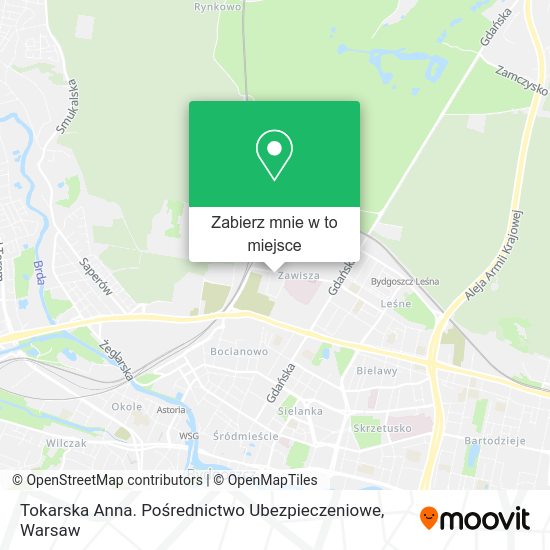 Mapa Tokarska Anna. Pośrednictwo Ubezpieczeniowe