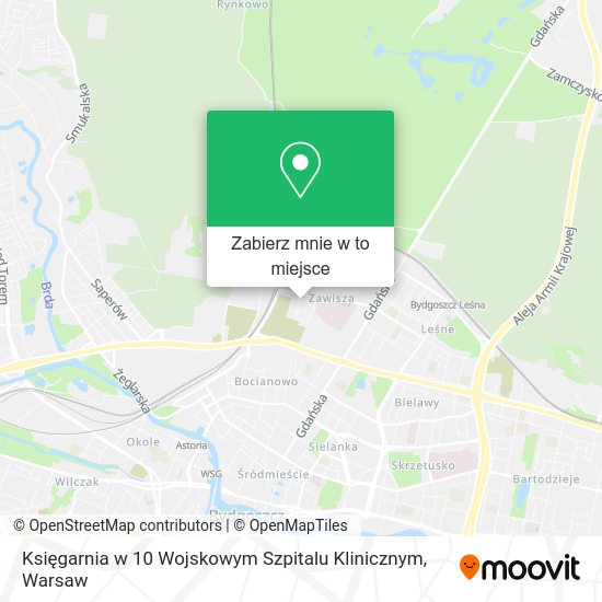 Mapa Księgarnia w 10 Wojskowym Szpitalu Klinicznym