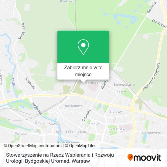 Mapa Stowarzyszenie na Rzecz Wspierania i Rozwoju Urologii Bydgoskiej Uromed