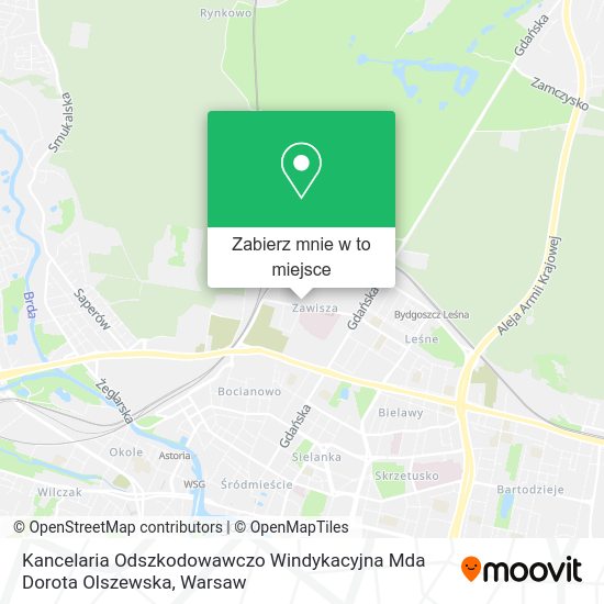 Mapa Kancelaria Odszkodowawczo Windykacyjna Mda Dorota Olszewska