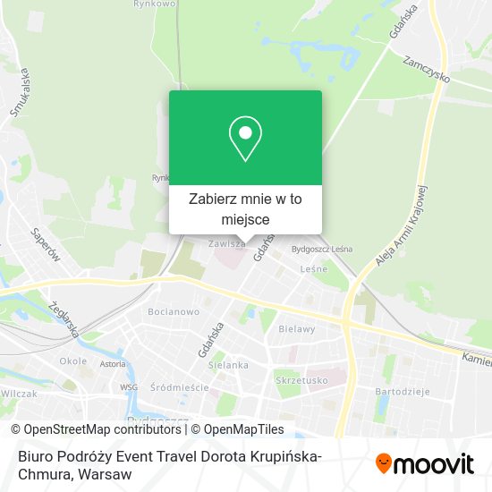 Mapa Biuro Podróży Event Travel Dorota Krupińska-Chmura