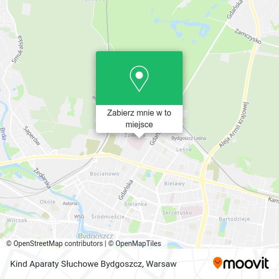 Mapa Kind Aparaty Słuchowe Bydgoszcz