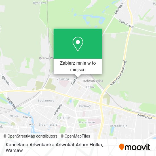 Mapa Kancelaria Adwokacka Adwokat Adam Holka