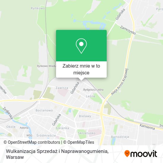 Mapa Wulkanizacja Sprzedaż i Naprawanogumienia