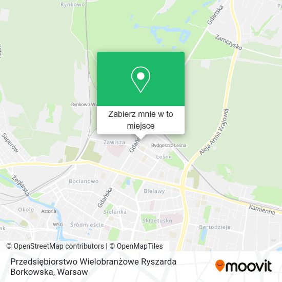 Mapa Przedsiębiorstwo Wielobranżowe Ryszarda Borkowska